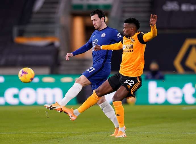 Ben Chilwell in action vs Wolves
