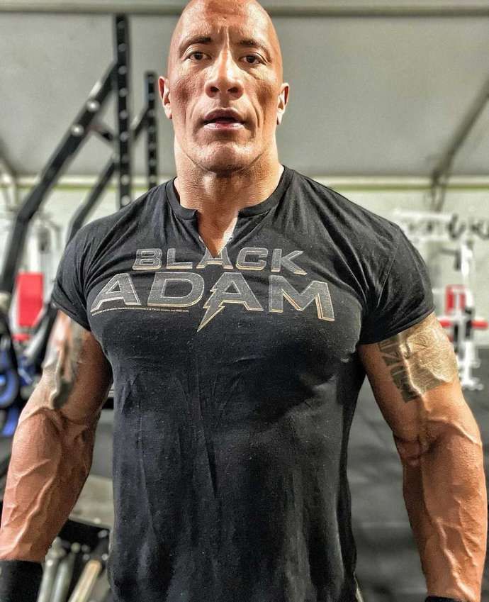 The Rock is currently filming Black Adam. Photo Credit: @TheRock