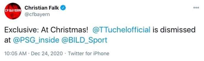 Tuchel has been sacked