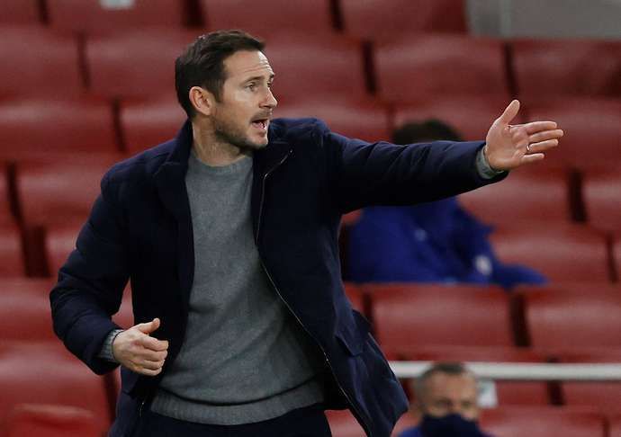 Lampard on the touchline