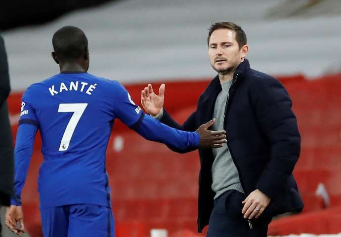 N'Golo Kante and Frank Lampard