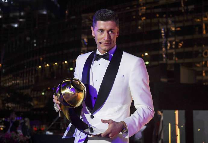 Lewandowski at the Globe Soccer Awards