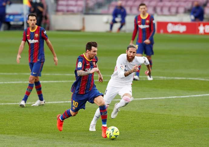 Ramos & Messi in action