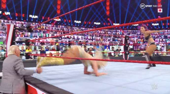 Flair was not supposed to trip his daughter on WWE RAW