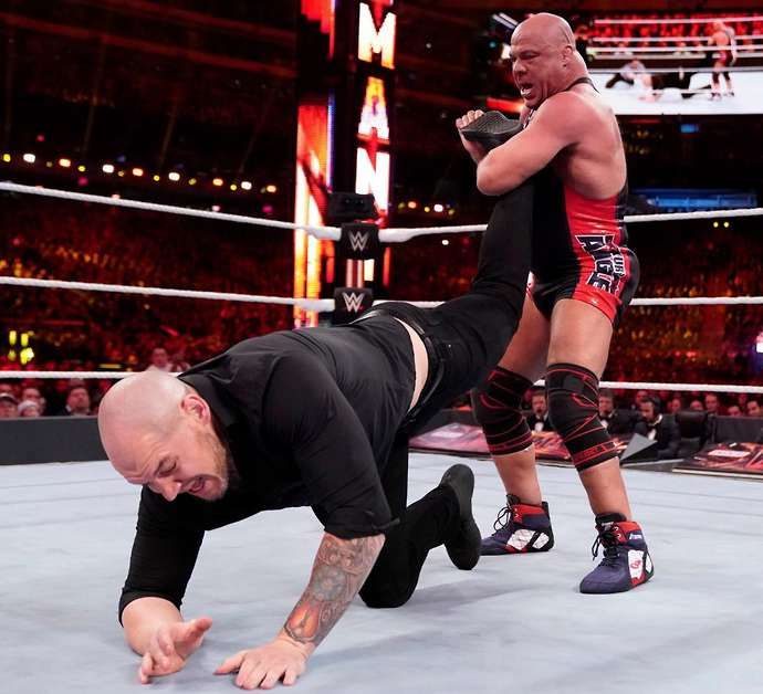 Angle had a match with Corbin at WrestleMania 35