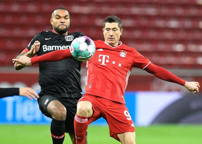 Robert Lewandowski in action for Bayern
