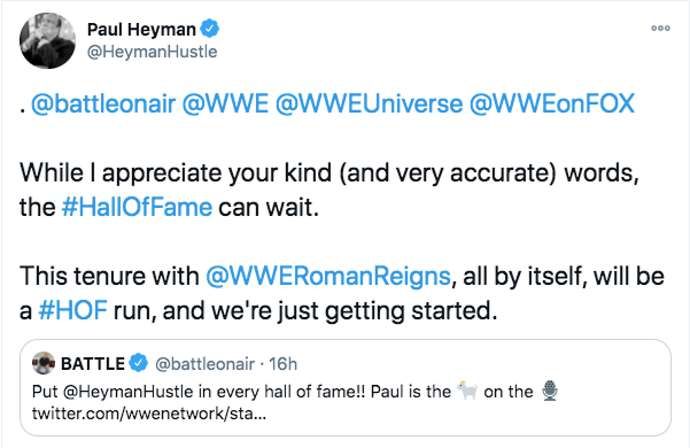 Heyman is on a Hall of Fame run