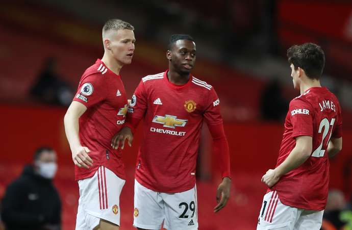 Aaron Wan-Bissaka in action for Man United