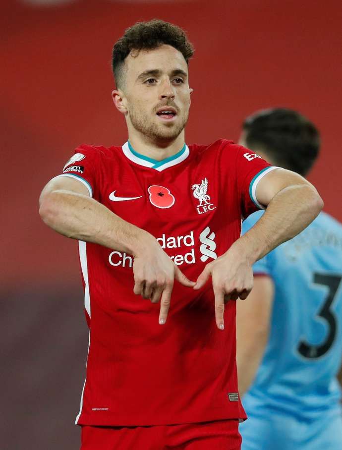 Diogo Jota in action for Liverpool