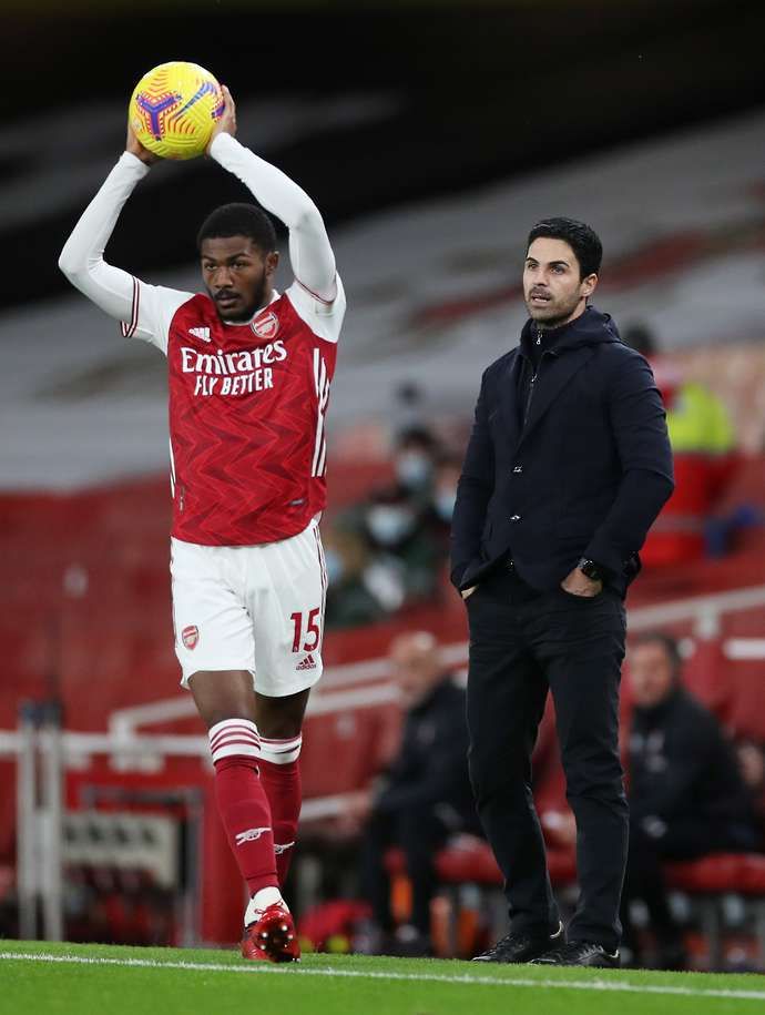Ainsley Maitland-Niles in action for Arsenal