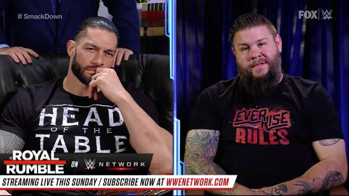 Reigns and Owens exchanged words