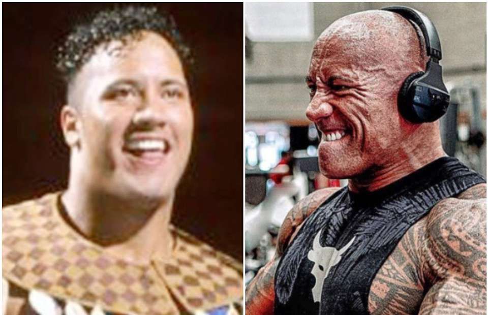 WWE legend The Rock's incredible body transformation over past 30