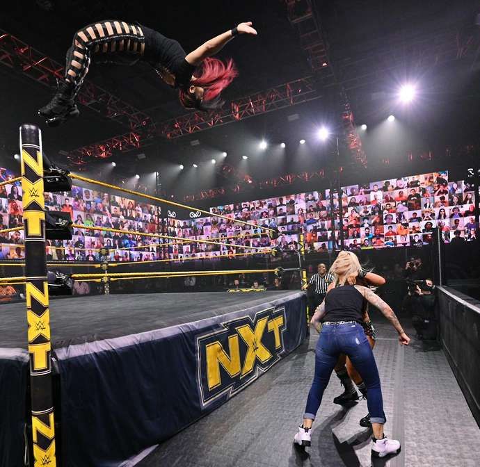 The NXT Women's Champion interrupted a match 