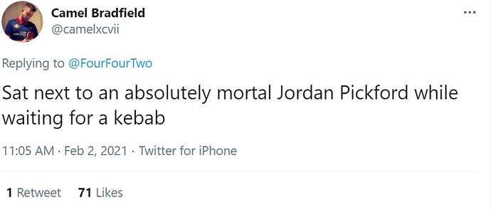 Jordan Pickford kebab
