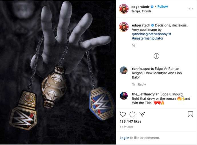 Edge has taken his WrestleMania teasing to social media