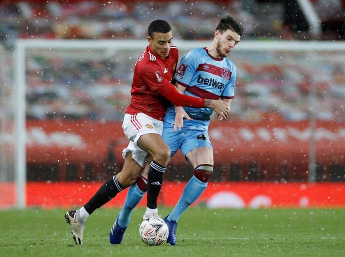 Mason Greenwood in action for Man United vs West Ham
