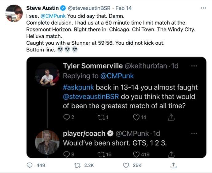 Stone Cold fired back at CM Punk