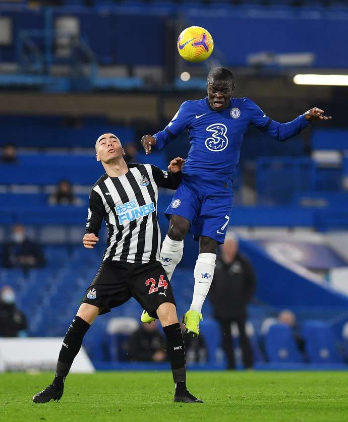 N'Golo Kante in action vs Newcastle