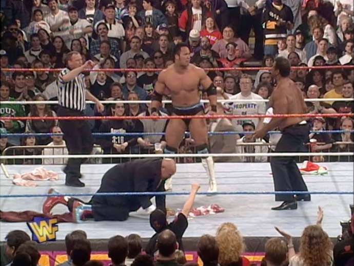 The Rock teamed with his dad at WrestleMania 13