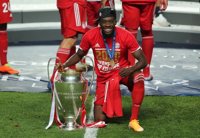 Davies with the CL trophy