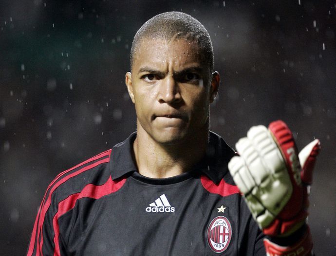 Dida in action for AC Milan vs Celtic