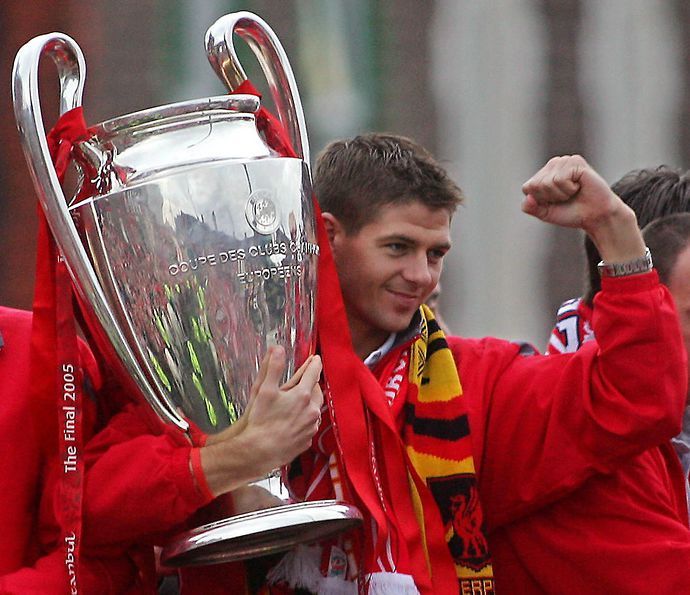 Gerrard with the Champions League trophy