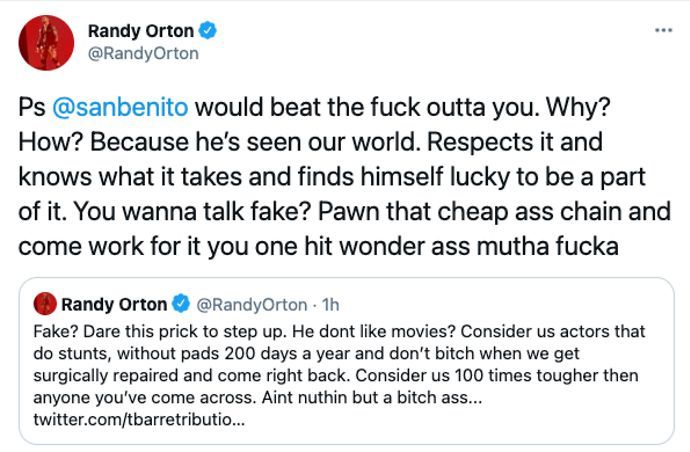 Orton slammed Soulja Boy in a follow up tweet