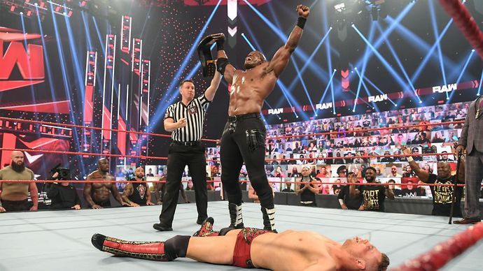 Lashley is the new WWE Champion after beating The Miz on RAW