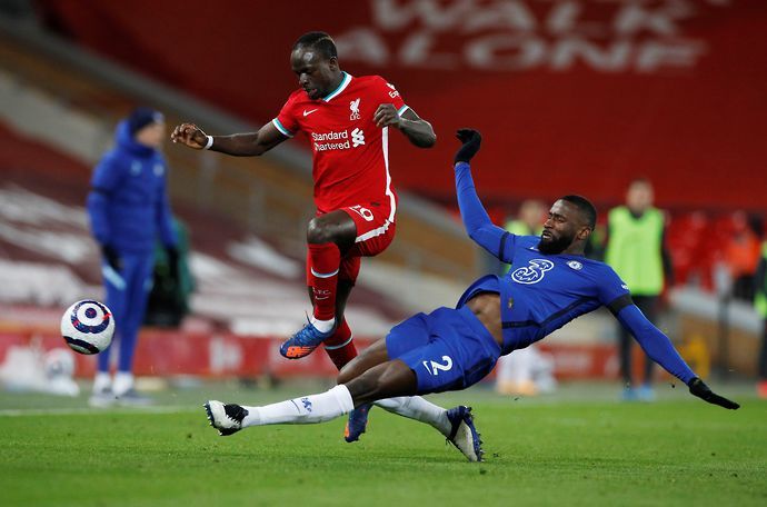 Sadio Mane in action for Liverpool vs Chelsea