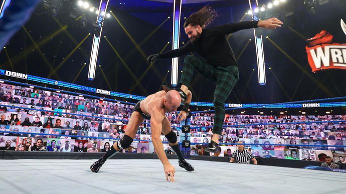 Rollins attacked Cesaro on SmackDown