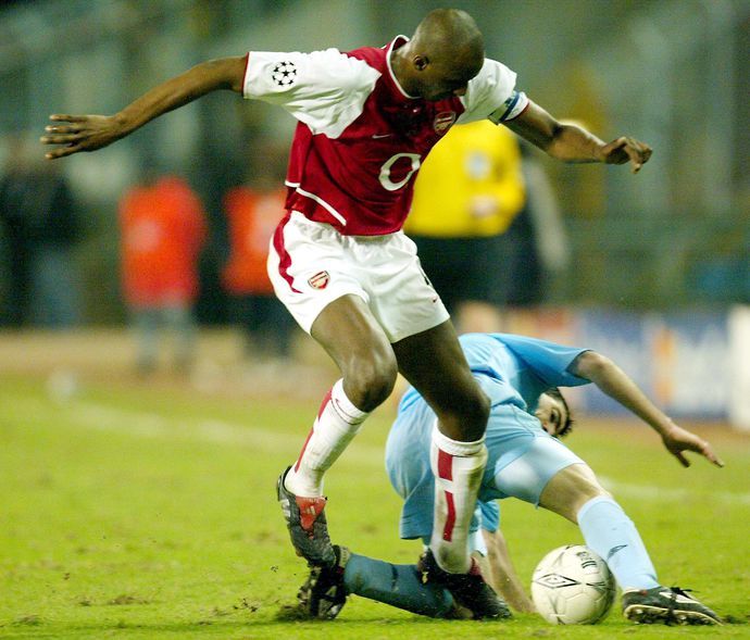 Patrick Vieira in action for Arsenal