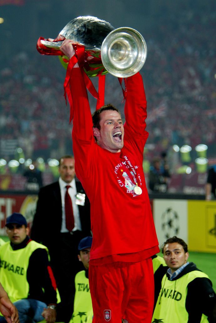 Carragher with the CL trophy