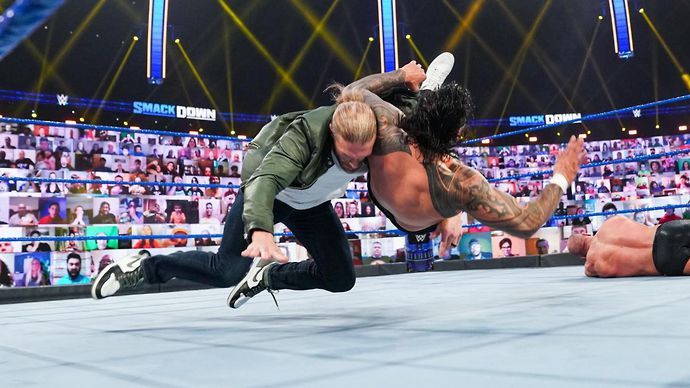 Edge and Uso go head-to-head on SmackDown this week