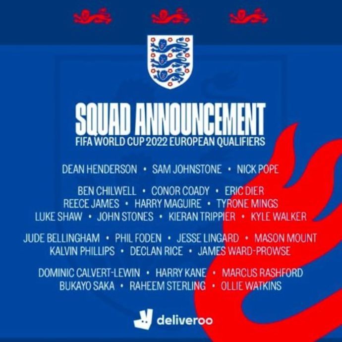 England's squad in full