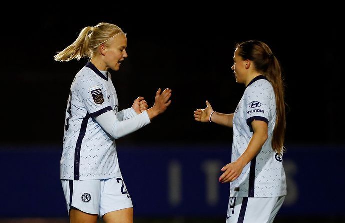 Pernille Harder and Fran Kirby Chelsea Women