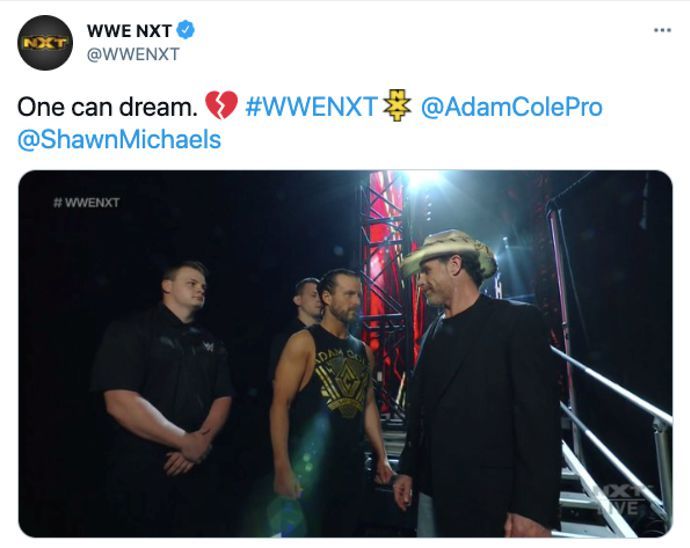 WWE have teased HBK vs Cole on NXT