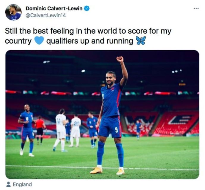 Calvert-Lewin's post