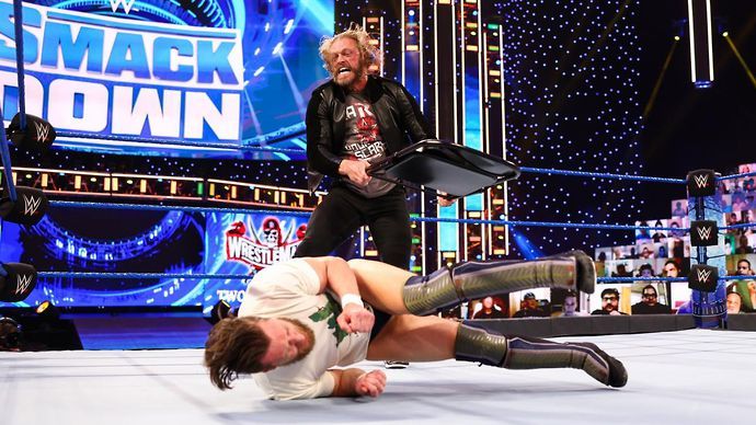 Edge beat down Bryan with a chair on SmackDown