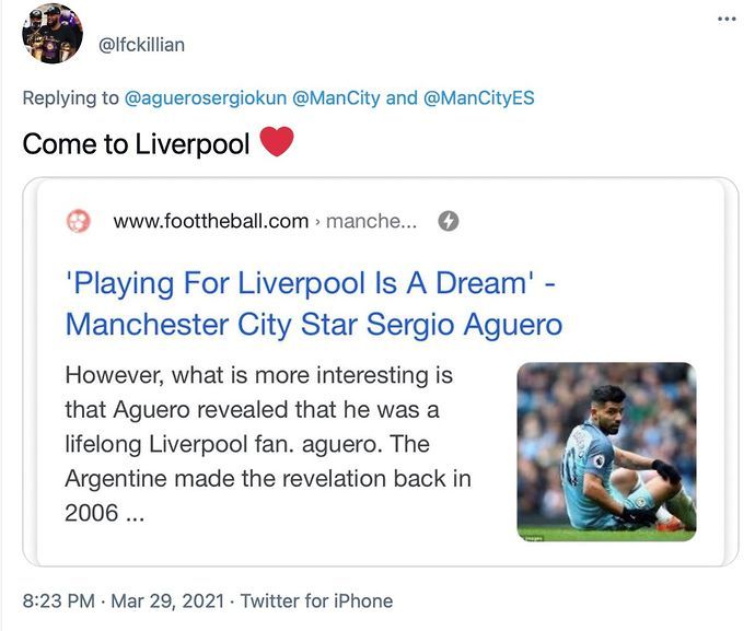 A number of fans are urging Sergio Aguero to sign for their club this summer