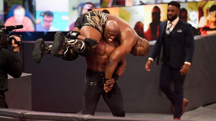 Lashley continued beating down his former allies
