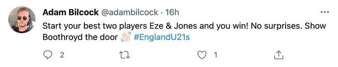 Eze and Jones tweet