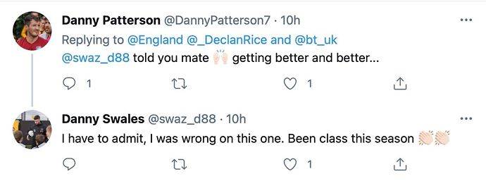 West Ham's Declan Rice sparks Twitter frenzy