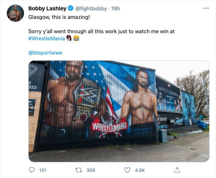 Lashley responded to the artwork too