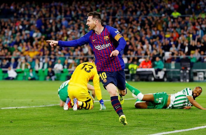 Messi celebrates vs Betis