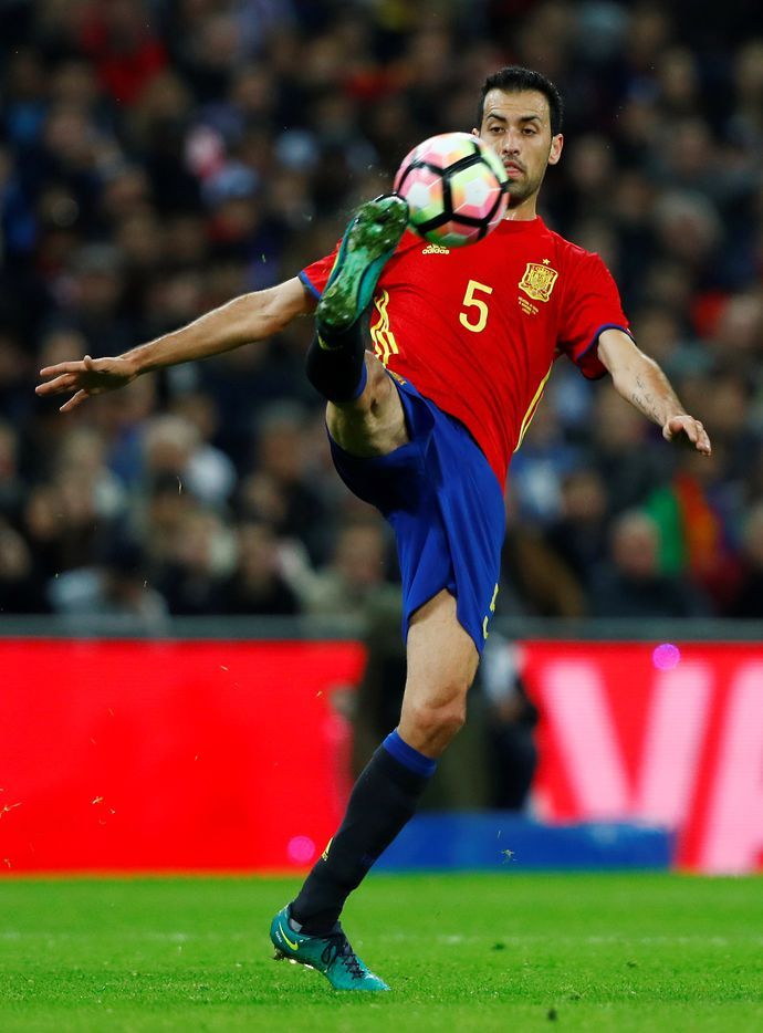 Sergio Busquets in action for Spain