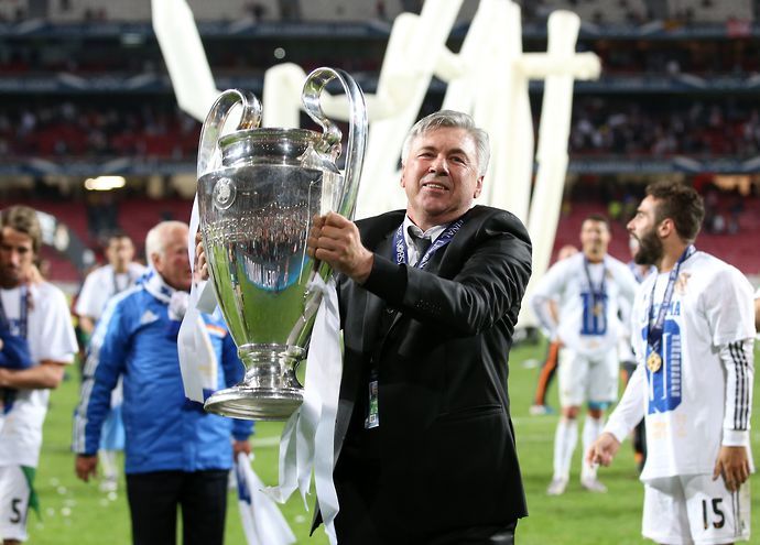 Ancelotti with the CL trophy