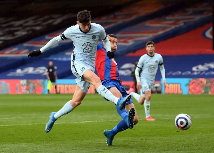 Kai Havertz in action for Chelsea vs Crystal Palace