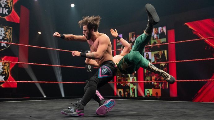 The main event stars in action on NXT UK