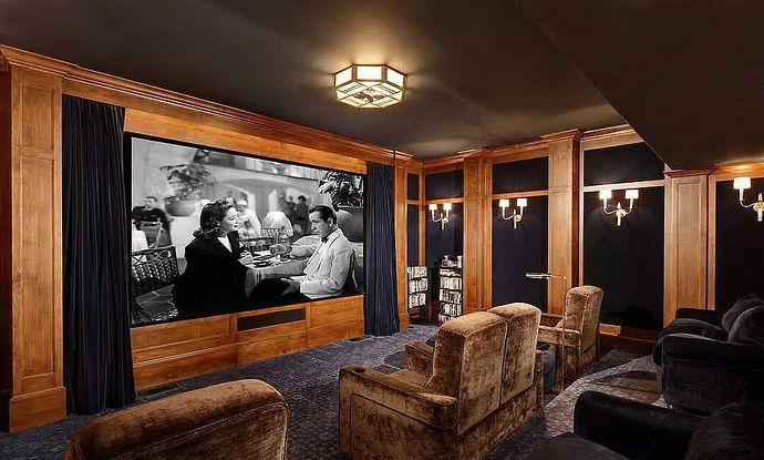 Johnson's home theatre. Credit: The Agency 