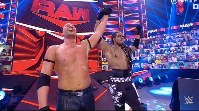 MACE & T-BAR unmasked on RAW